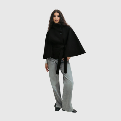 Rhoslyn | Belted Cape Jacket