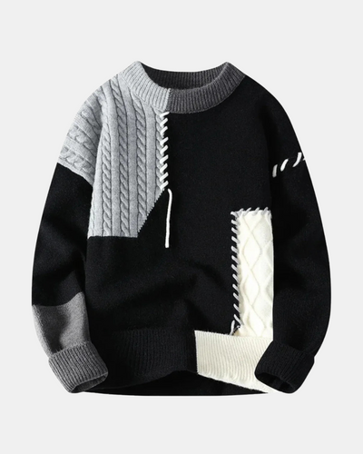 Erick | Trendy Patchwork Sweater