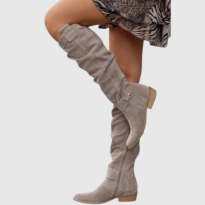 Elvoria | Luxe Knee-High Leather Boots