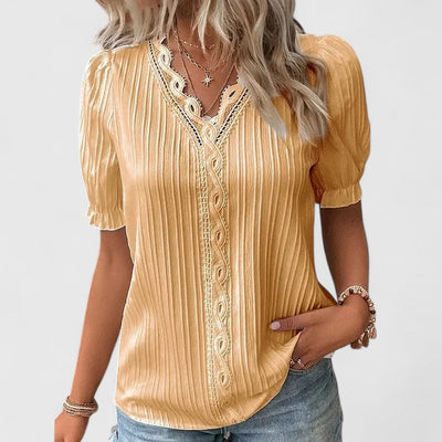 Avienne | Elegant V-Neck Blouse