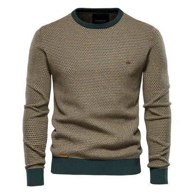 Hayden | Men's sweater with checkered pattern