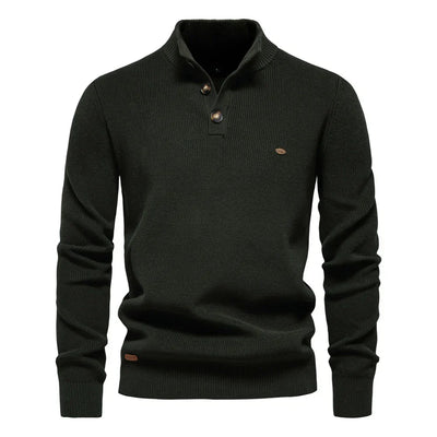 Aaron | Men's Sweater with button design