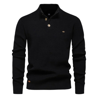 Aaron | Men's Sweater with button design
