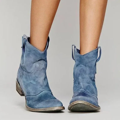 Cyrine | Vintage Cowboy Suede Boots