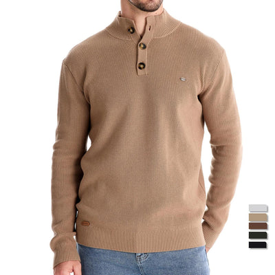 Aaron | Men's Sweater with button design