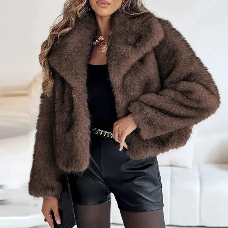 Charnotte | Women’s Chic Faux Fur Winter Jacket