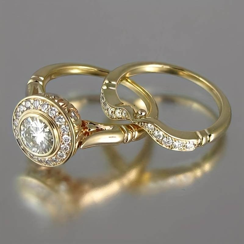 Gold & Zirconia Ring Pack